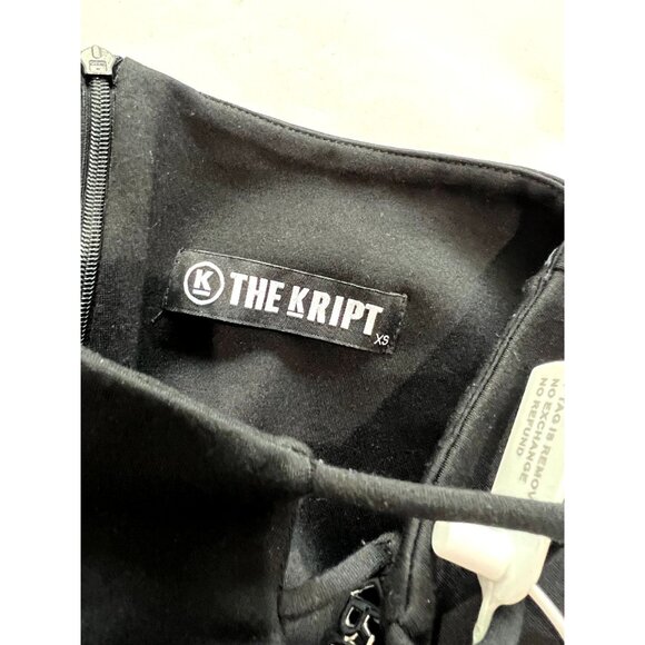 The Kript Bootcut Pants With Front Cutout in Black - Picture 3 of 3